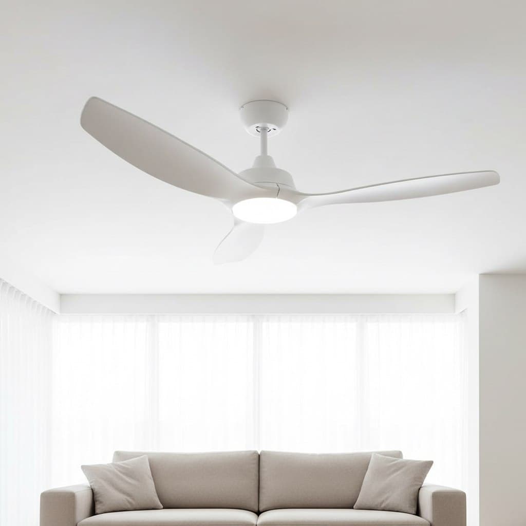 PHILIPS Ventilateur de Plafond à Pales Fixes LED 132cm en situation dans une chambre